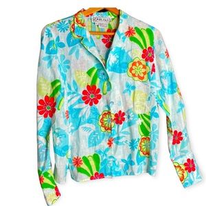Carlisle Printed Floral Button shirt Sz 6